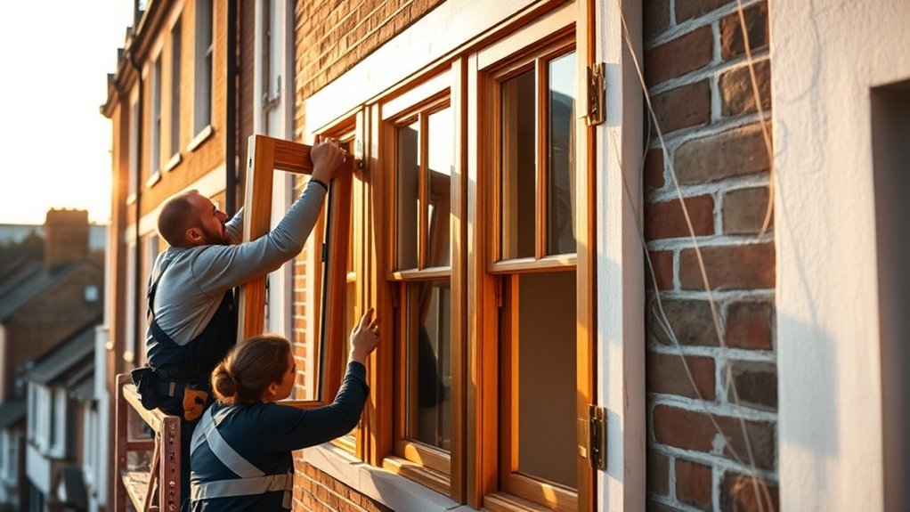 Wooden Window Installation Marlow